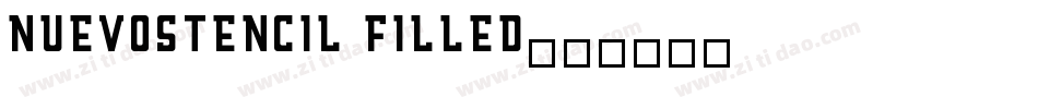 nuevostencil filled字体转换